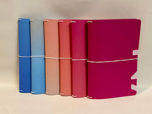 A5 Pink/Blue Custom Keeper Travelers Style Refillable Reversible Notebook Cover